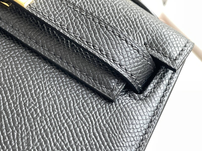 Hermes Kelly Mini II Black mini crossbody — Top Quality Replica