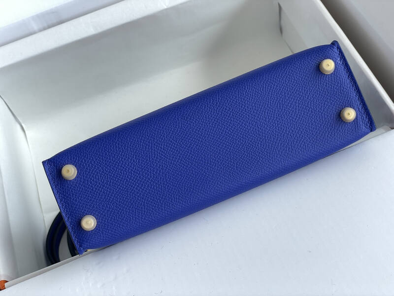 Hermes Mini Kelly II Blue mini crossbody — AAA Quality Replica