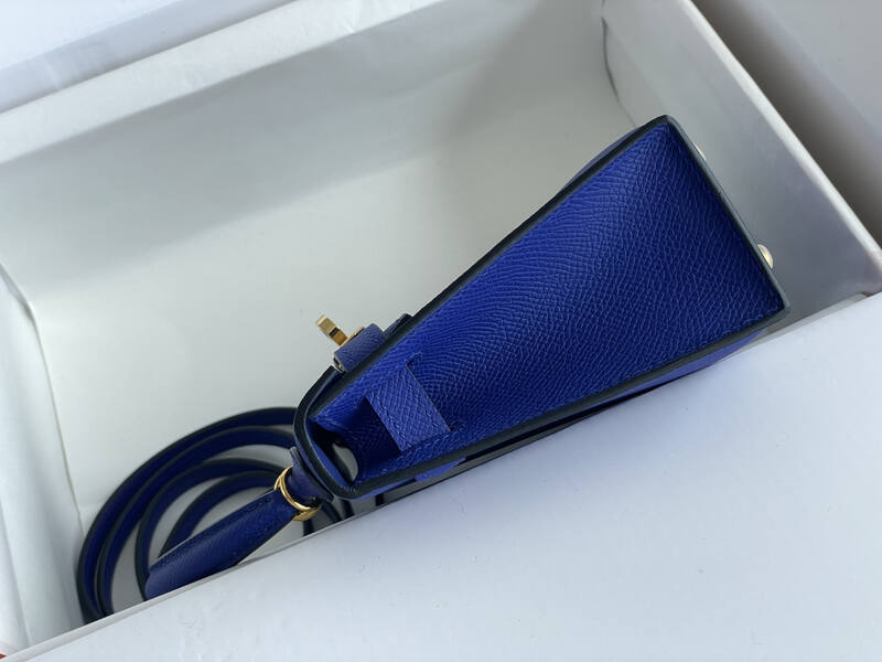 Hermes Mini Kelly II Blue mini crossbody — AAA Quality Replica