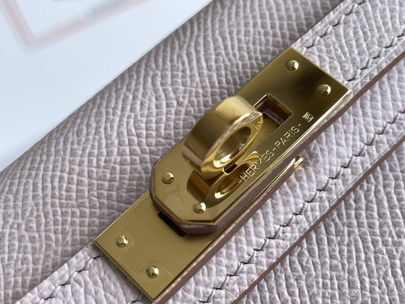 Hermes Mini Kelly II Light Pink mini crossbody — Premium Replica