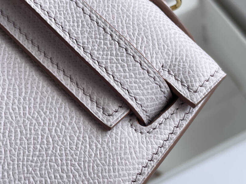 Hermes Mini Kelly II Light Pink mini crossbody — Premium Replica