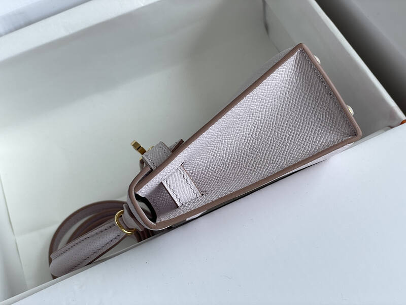 Hermes Mini Kelly II Light Pink mini crossbody — Premium Replica