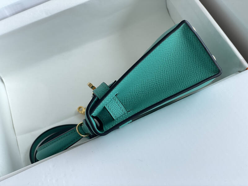 Hermes Kelly Turquoise mini crossbody — 1:1 Replica