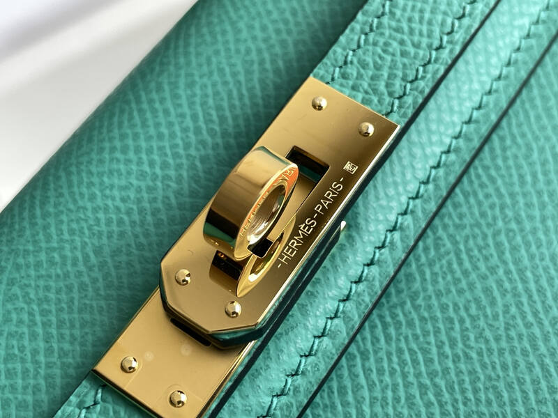 Hermes Kelly Turquoise mini crossbody — 1:1 Replica