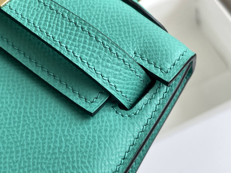 Hermes Kelly Turquoise mini crossbody — 1:1 Replica