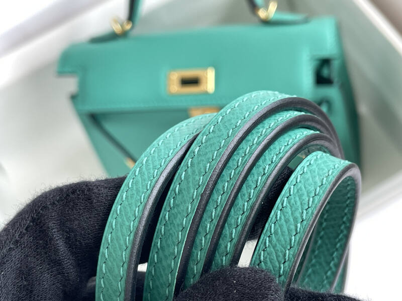Hermes Kelly Turquoise mini crossbody — 1:1 Replica