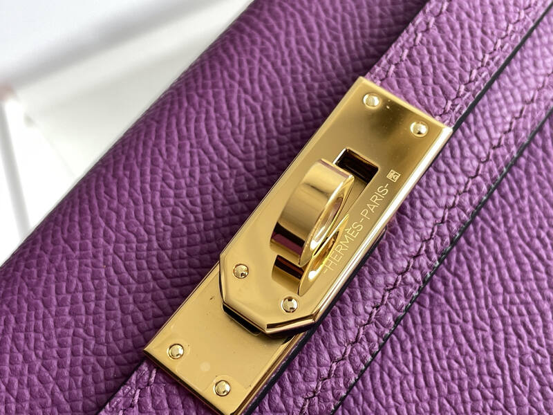 Hermes Kelly Purple mini crossbody — AAA Quality Replica
