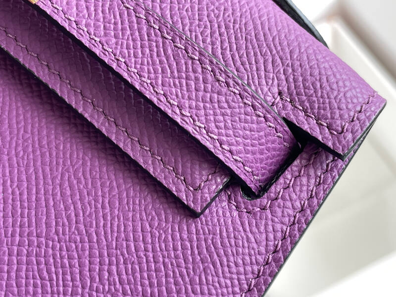 Hermes Kelly Purple mini crossbody — AAA Quality Replica