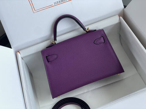 Hermes Kelly Purple mini crossbody AAA Quality Replica