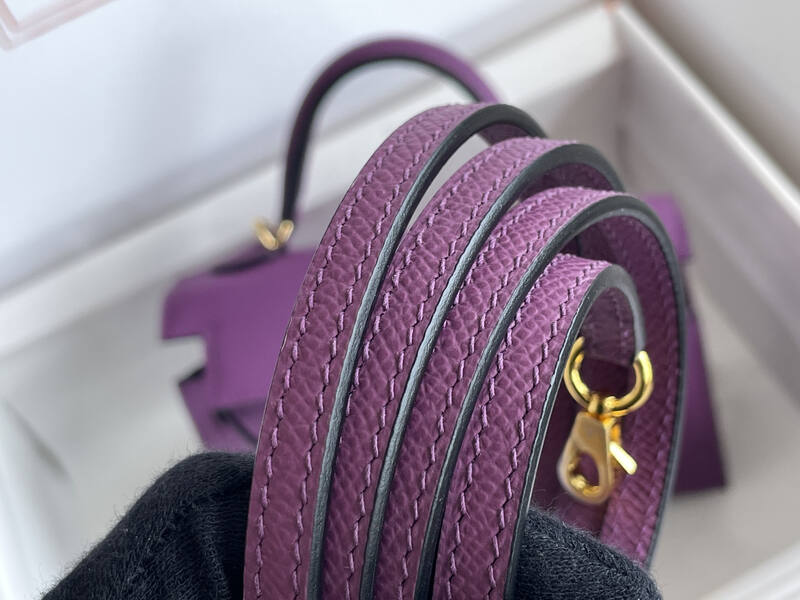 Hermes Kelly Purple mini crossbody — AAA Quality Replica