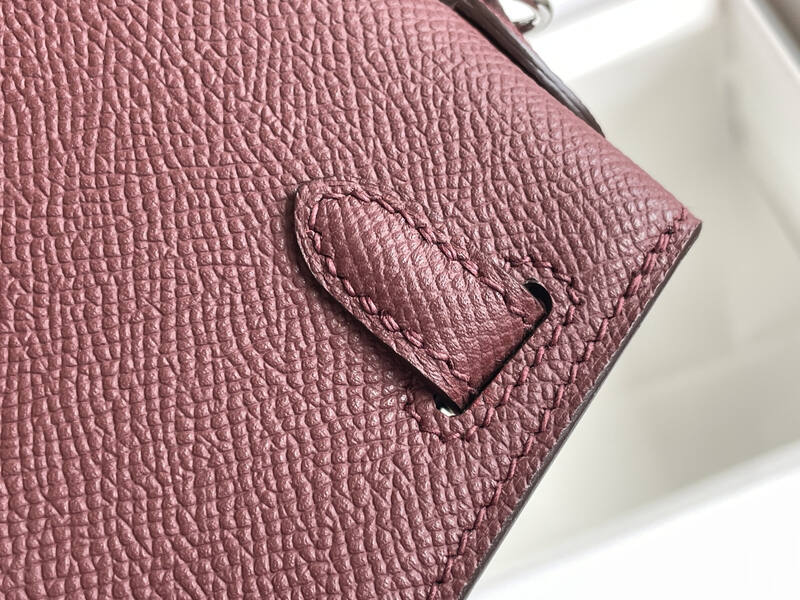 Hermes Kelly Burgundy mini crossbody — Top Quality Replica