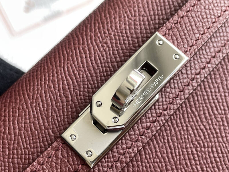 Hermes Kelly Burgundy mini crossbody — Top Quality Replica