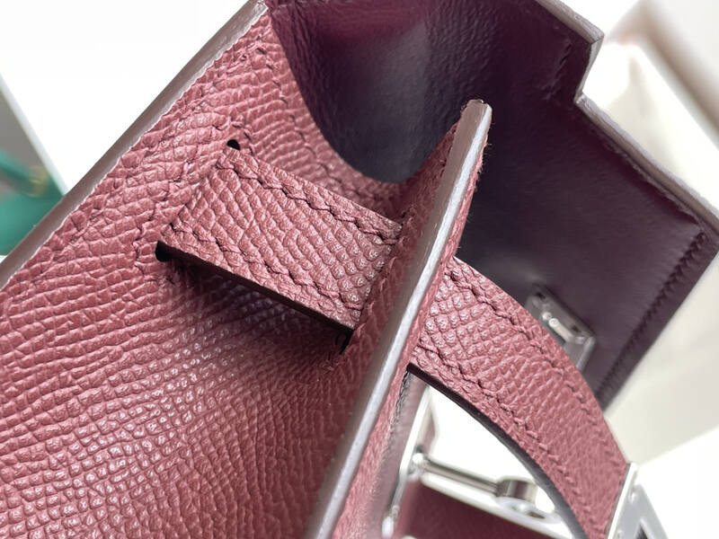 Hermes Kelly Burgundy mini crossbody — Top Quality Replica