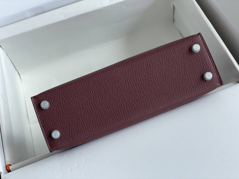 Hermes Kelly Burgundy mini crossbody — Top Quality Replica