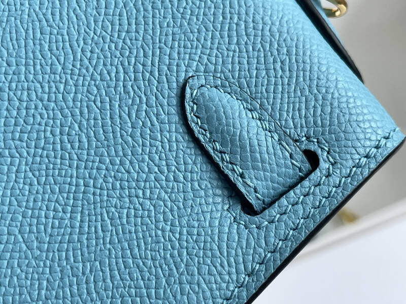 Hermes Kelly Blue mini crossbody — AAA Quality Replica