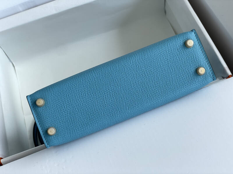 Hermes Kelly Blue mini crossbody — AAA Quality Replica