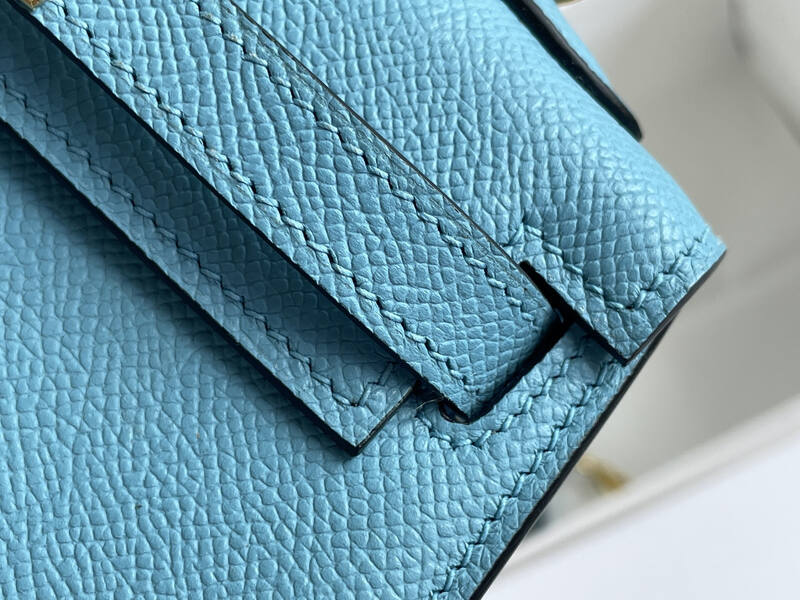 Hermes Kelly Blue mini crossbody — AAA Quality Replica