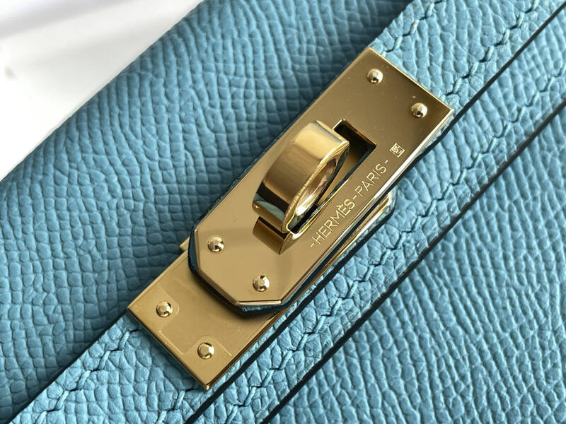 Hermes Kelly Blue mini crossbody — AAA Quality Replica