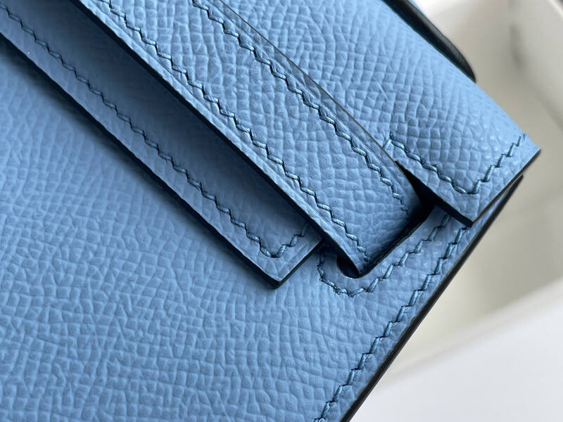 Hermes Kelly Blue mini crossbody — Top Quality Replica