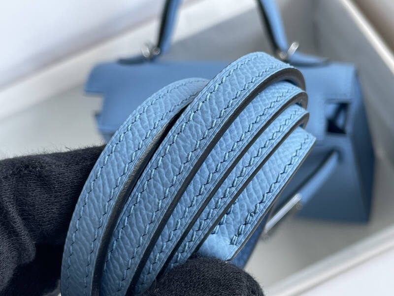 Hermes Kelly Blue mini crossbody — Top Quality Replica