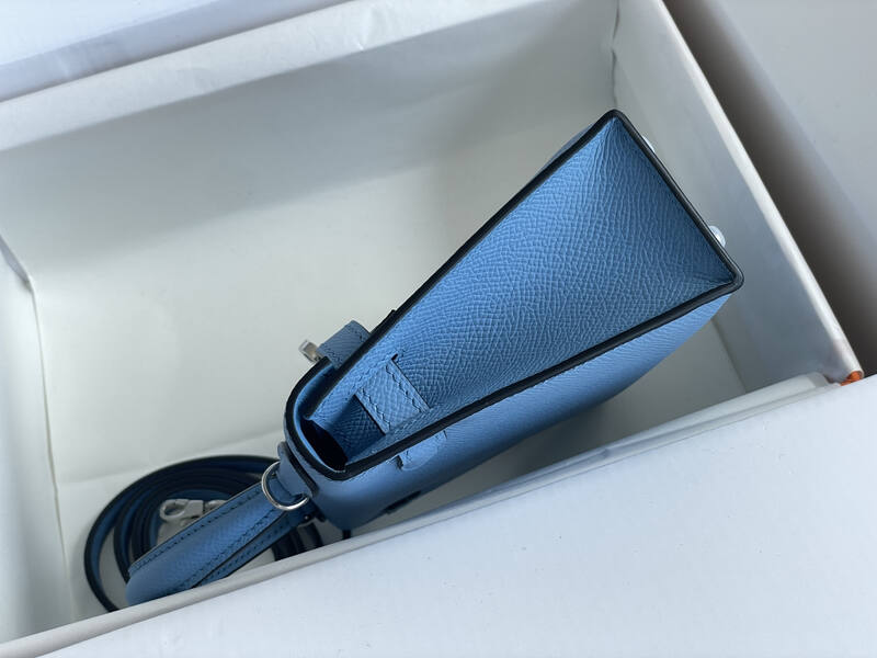 Hermes Kelly Blue mini crossbody — Top Quality Replica
