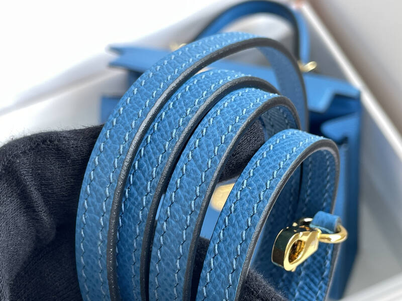 Hermes Kelly Blue mini crossbody — 1:1 Replica