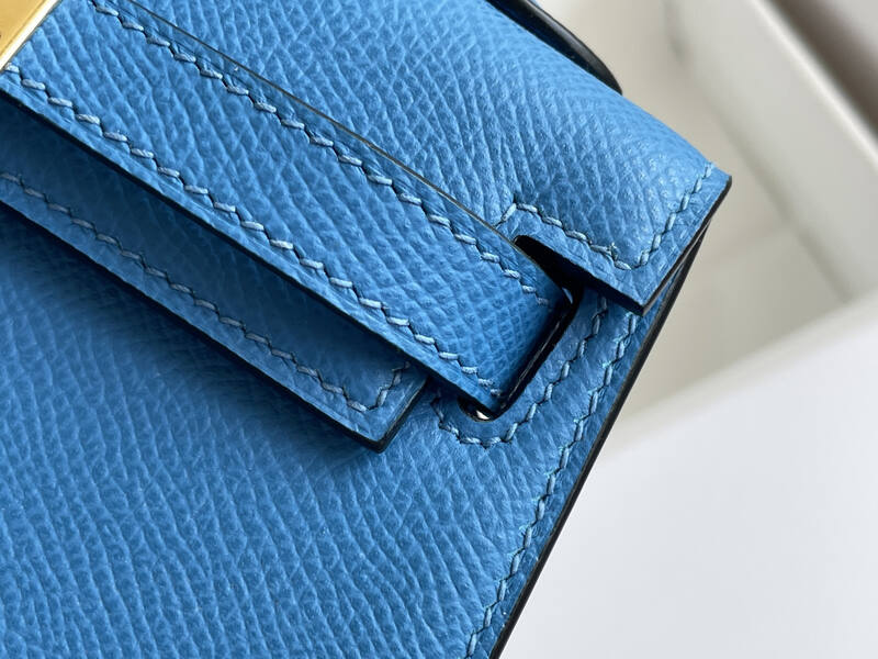 Hermes Kelly Blue mini crossbody — 1:1 Replica