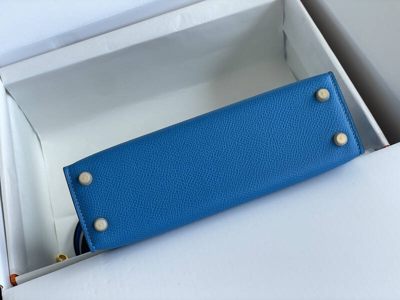 Hermes Kelly Blue mini crossbody — 1:1 Replica