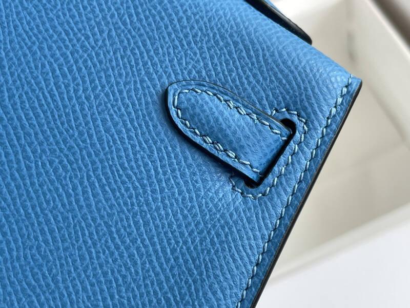 Hermes Kelly Blue mini crossbody — 1:1 Replica