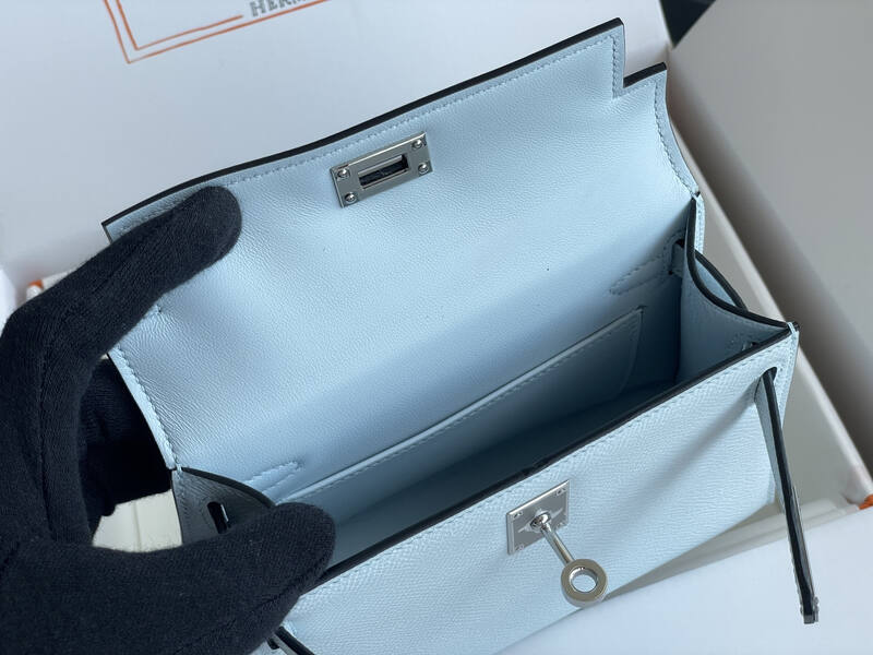 Hermes Mini Kelly II White mini evening — Premium Replica
