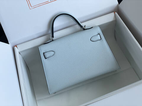 Hermes Mini Kelly II White mini evening Premium Replica