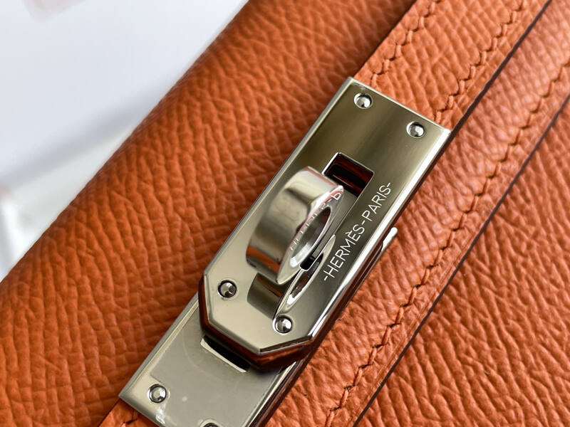 Hermes Mini Kelly II Orange mini crossbody — Top Quality Replica