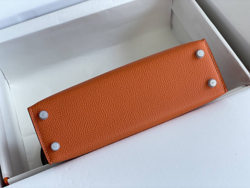 Hermes Mini Kelly II Orange mini crossbody — Top Quality Replica