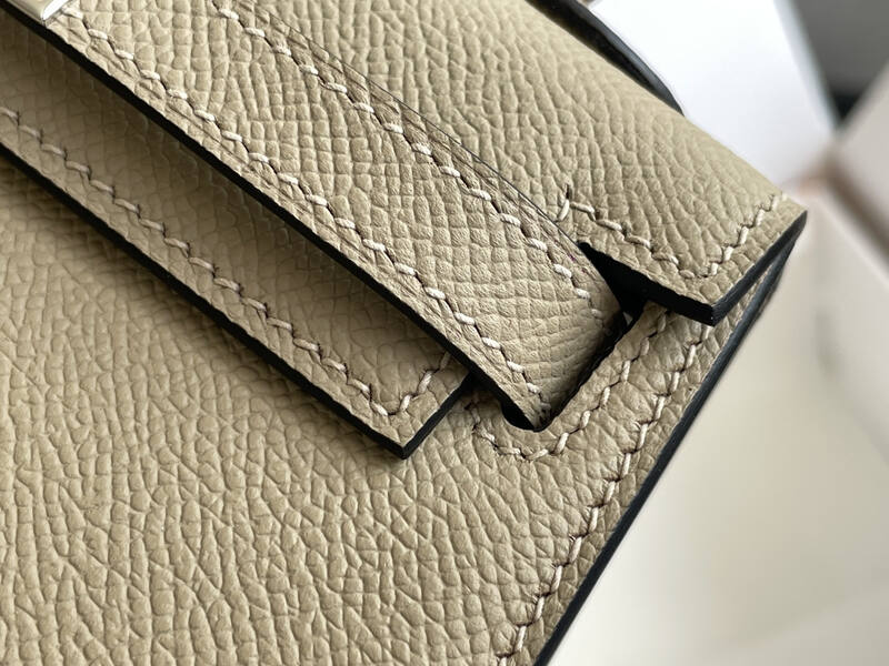 Hermes Kelly Etoupe mini crossbody — AAA Quality Replica