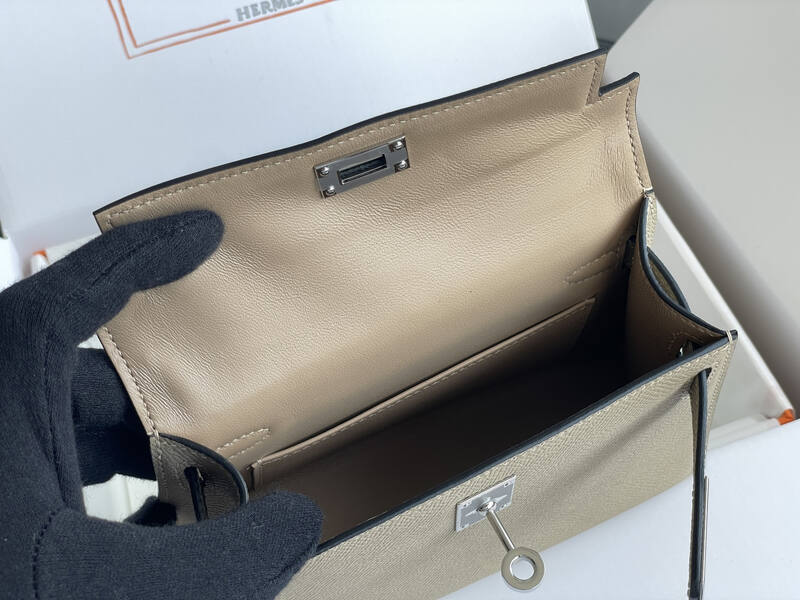 Hermes Kelly Etoupe mini crossbody — AAA Quality Replica
