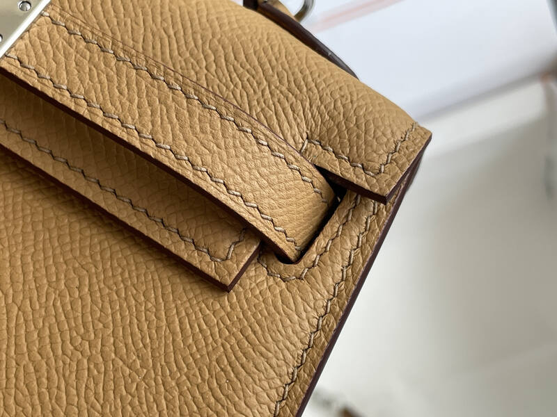Hermes Mini Kelly II Beige mini crossbody — 1:1 Replica