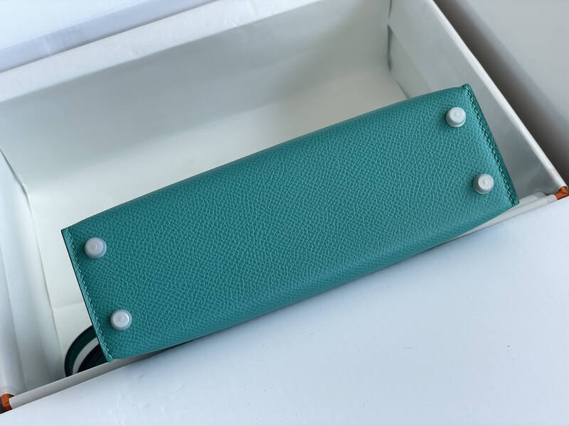 Hermes Mini Kelly II Turquoise mini crossbody — Premium Replica