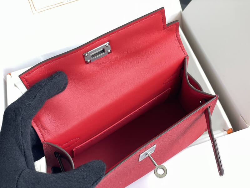 Hermes Kelly Red mini crossbody — 1:1 Replica