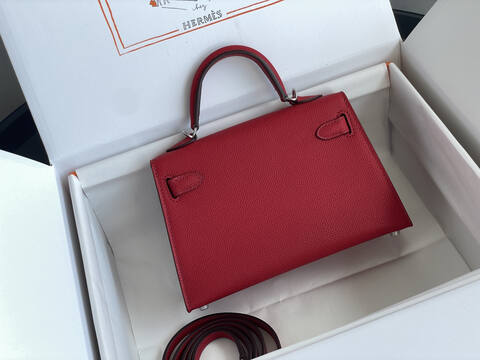 Hermes Kelly Red mini crossbody 1 1 Replica