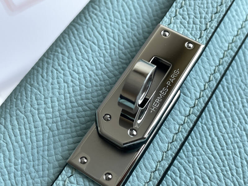 Hermes Mini Kelly II Light Blue mini crossbody — Premium Replica