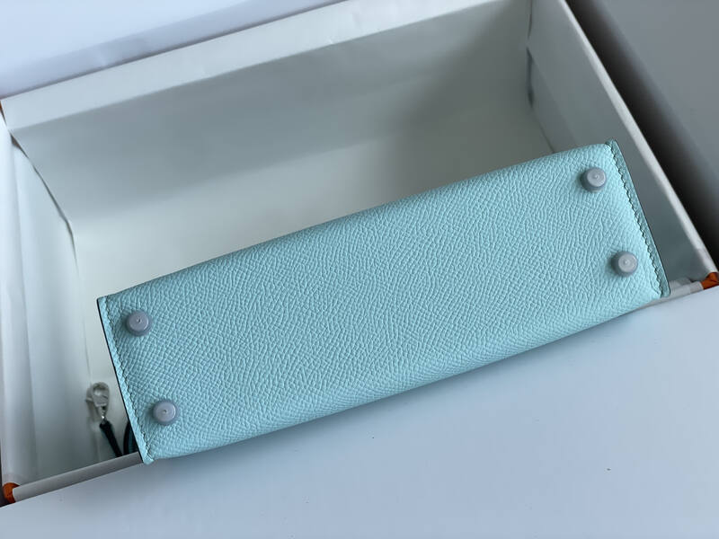 Hermes Mini Kelly II Light Blue mini crossbody — Premium Replica