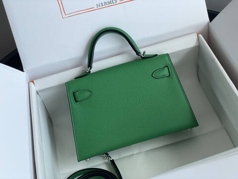 Hermes Mini Kelly Green mini crossbody AAA Quality Replica