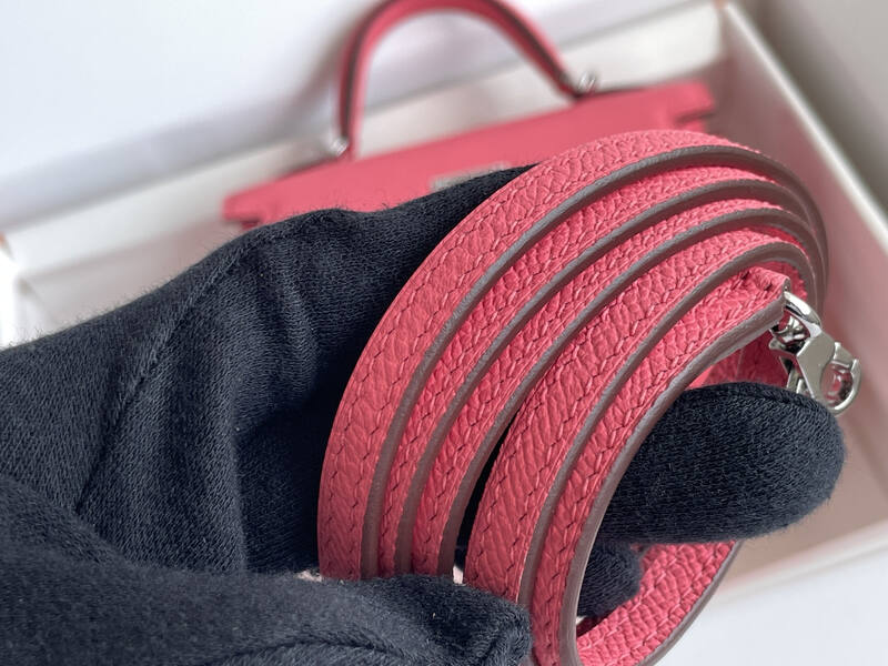 Hermes Mini Kelly II Pink mini crossbody — Top Quality Replica