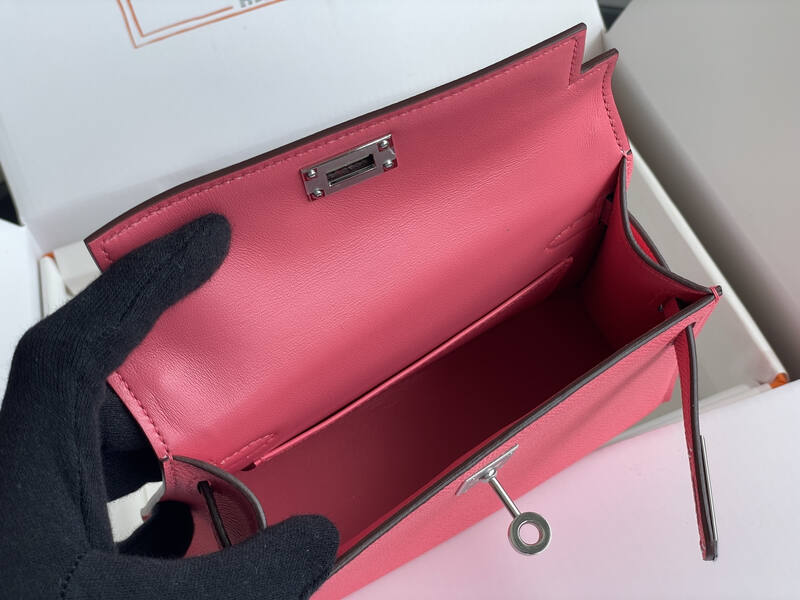 Hermes Mini Kelly II Pink mini crossbody — Top Quality Replica