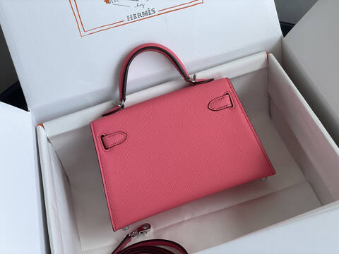 Hermes Mini Kelly II Pink mini crossbody Top Quality Replica