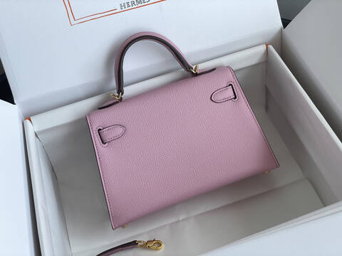 Hermes Mini Kelly Pink mini crossbody Top Quality Replica