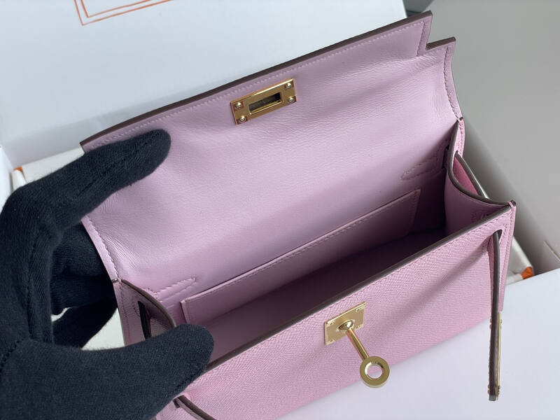 Hermes Mini Kelly Pink mini crossbody — Top Quality Replica