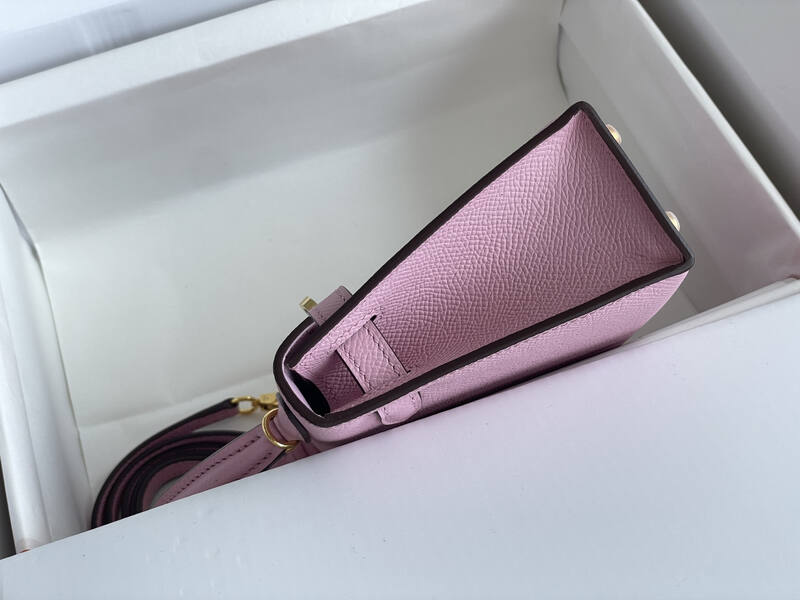 Hermes Mini Kelly Pink mini crossbody — Top Quality Replica