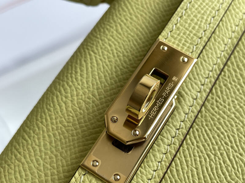 Hermes Mini Kelly II Pale yellow mini crossbody — 1:1 Replica
