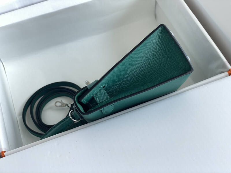 Hermes Mini Kelly II Green mini crossbody — Top Quality Replica